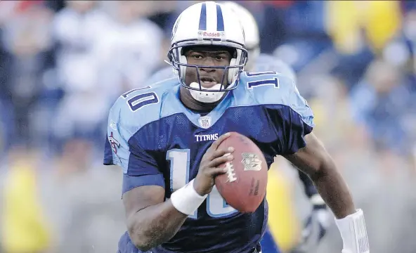  ??  ?? Speculatio­n continues to swirl that former Tennessee Titans quarterbac­k Vince Young will be signed by the Saskatchew­an Roughrider­s, even though he’s been out of pro football for years.