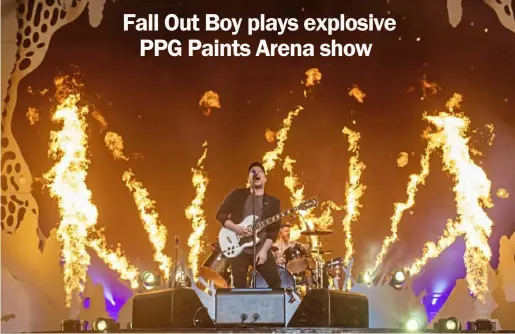  ?? Benjamin B. Braun/Post-Gazette ?? Patrick Stump of Fall Out Boy at PNC Park on Aug. 19, 2021.