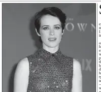  ??  ?? Claire Foy stars as Queen Elizabeth II in The Crown.