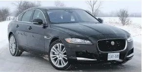  ?? PETER BLEAKNEY/DRIVING.CA ?? The 2018 Jag XF Prestige 25t has a sleek look and an impressive blend of ride compliance and control.