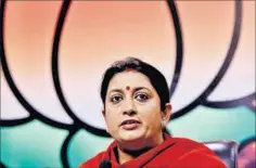  ?? VIPIN KUMAR/ HT ?? Public speaking is Smriti Irani’s great asset, but governance can also be done in prose, not always in high-decibel poetry