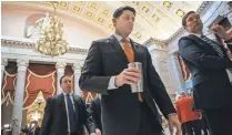  ??  ?? House Speaker Paul Ryan and GOP leaders struggled to seal their Obamacare repeal bill but had to postpone a vote.
J. SCOTT APPLEWHITE, AP