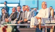  ?? PHOTO: PTI ?? Industrial­ists with Odisha CM Naveen Patnaik at the Make in Odisha Conclave 2022, in Bhubaneswa­r on Thursday