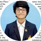  ?? A. Sukhithi Chamali, of University of Colombo, won the First Place in the Senior category ??