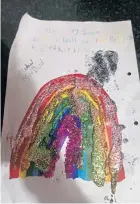  ??  ?? Kelsi drew a sparkling rainbow