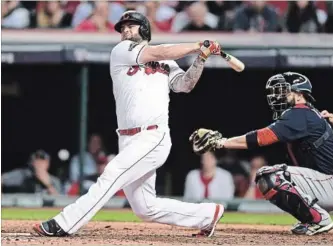  ?? ASSOCIATED PRESS FILE PHOTO ?? Mike Napoli hit a career-high 34 home runs and 101 RBIs in 2016, but slumped in Texas in ‘17.