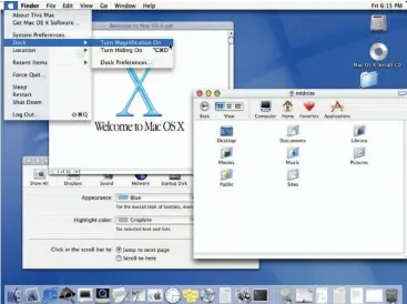  ??  ?? Mac OS X 10.0 shipped in March 2001.