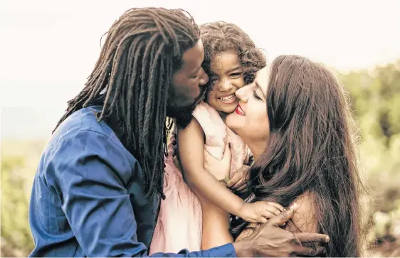  ?? CONTRIBUTE­D ?? Jennifer Elms, right, of Corner Brook is pictured with her husband, Hassan Kanoli and their daughter, Zahara. Elms and her family currently live in Uganda.