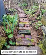  ?? ?? Brick path waiting to be bedded in