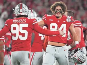  ?? JOSHUA A. BICKEL/COLUMBUS DISPATCH ?? Ohio State tight end Joe Royer caught two passes for 10 yards and played a career-high 28 offensive snaps in the Buckeyes’ 48-45 loss to Georgia in the Rose Bowl last season.