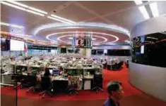  ??  ?? A view of the trading floor at the Hong Kong Stock Exchange. Stocks ended more than 1% higher yesterday.