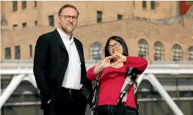  ?? WASHINGTON POST ?? Sander Markx, the director of precision psychiatry at Columbia University, left, and Devine Cruz in New York City in March.