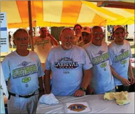  ??  ?? Fleetwood Lions staffing the soda tent at the Fleetwood Community Carnival.