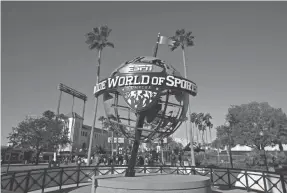  ?? KIRBY LEE/USA TODAY SPORTS ?? The 22 teams that will resume NBA regular season play will be at the ESPN Wide World of Sports.