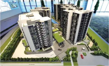  ??  ?? Scale model of the 413-unit Provence Residence at Caberra Link in Sembawang