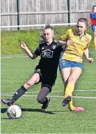  ?? ?? Easy does it Steedman doubles Saints’ lead against Glasgow Women last weekend. Photo: Stuart Cowper