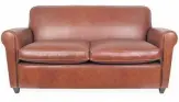  ??  ?? Barrington II two-seater sofa in tan leather, £1,999, heals.com