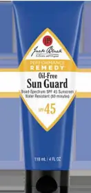  ??  ?? Jack Black Oil-Free Sun Guard SPF 45 sunscreen