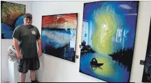  ?? KRIS DUBE SPECIAL TO THE WELLAND TRIBUNE ?? Welland artist Alex Baxo has his work on display at Arts Place in Port Colborne until July 15.