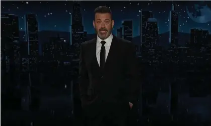  ?? ?? Jimmy Kimmel on the Oscars: ‘Funny, we had John Cena on stage naked and somehow Trump managed to be the biggest dick of the night.’ Photograph: YouTube
