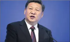  ?? PHOTO: BLOOMBERG ?? Xi Jinping, China’s president, speaks at the opening of the WEF meeting in Davos last week. China is expected to play an increasing role in the world economy.