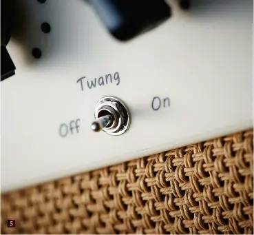  ??  ?? 5 5. The CA35’s Twang switch adds a raunchy bite to highs that sounds particular­ly good with a humbucker