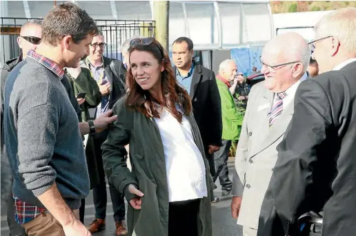  ?? MARK TAYLOR/ STUFF ?? Prime Minister Jacinda Ardern with partner Clarke Gayford at Fieldays at Mystery Creek, Hamilton, yesterday.