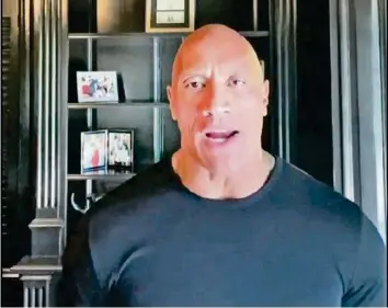  ?? INSTA ?? Dwayne Johnson postete eine emotionale Rede auf Insta, die innert Kürze 8,8 Mio. Mal geklickt wurde.