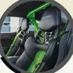  ??  ?? Full carbon seats are from the the 918. Scaffoldin­g tubes give racing kudos...
