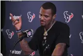  ?? MARK J. TERRILL — THE ASSOCIATED PRESS, FILE ?? The NFL on Tuesday insisted on an indefinite suspension for former Texans quarterbac­k DeShaun Watson, who last week agreed to settle 20of 24civil lawsuits for sexual misconduct against him.