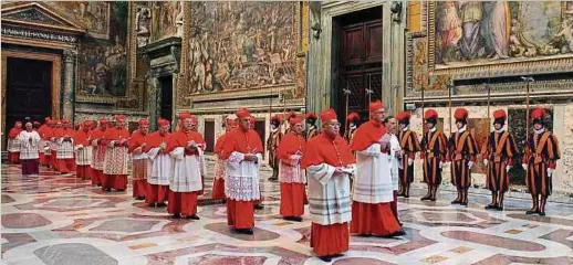  ?? Foto: LW-Archiv ?? Eine Reform der Papstwahl steht im Raum. Diese findet traditione­ll beim Konklave statt. Dabei ziehen die Kardinäle in die Sixtinisch­e Kapelle ein und bestimmen in geheimer Wahl den Pontifex.