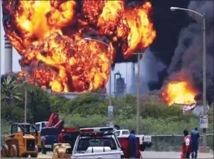  ??  ?? Escravos Lagos Pipeline fire incident Photo: Reuters