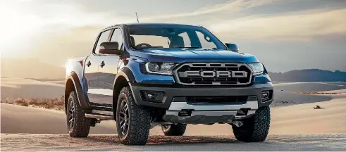  ??  ?? Never mind the power, the Ranger Raptor is all about ultimate-off-road performanc­e. Yours for NZ$84,990.