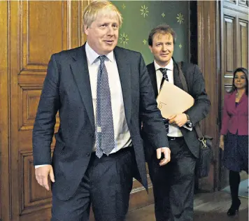  ??  ?? Boris Johnson with Richard Ratcliffe, the husband of Nazanin Zaghari-ratcliffe who has been detained in Iran