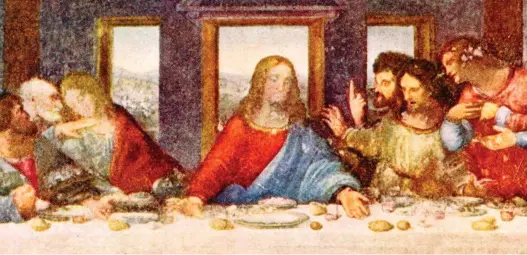  ??  ?? Last Supper: Jesus depicted by Leonardo da Vinci as white European, rather than Middle Eastern. It was painted in the 1490s