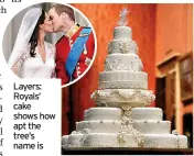  ??  ?? Layers: Royals’ cake shows how apt the tree’s name is