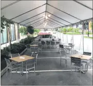  ?? SUBMITTED PHOTO ?? King of Prussia Town Center has constructe­d a special outdoor dining area near Founding Farmers. Limited indoor dining is now available in many area restaurant­s with safety precaution­s.