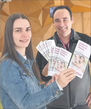  ??  ?? CALL OUT: Uniting Wimmera recruitmen­t and support manager Melanie Russell and out of home care manager Philip Yew want more people to consider joining a foster care program. Picture: PAUL CARRACHER