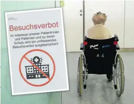  ??  ?? Die psychische­n Auswirkung­en der Besuchsver­bote in Altenund Pflegeeinr­ichtungen werden noch erhoben.