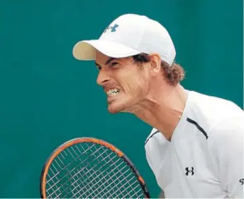  ?? FOTO: AFP ?? ►► Una de las reacciones de Andy Murray, durante el partido.