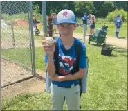  ??  ?? Roxborough Rebel Michael Rex recently slugged his 1st ever out-of-the-park homerun.