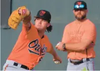  ?? KARL MERTON FERRON/BALTIMORE SUN ?? Orioles pitching prospect DL Hall earned his first Triple-A win of his career Sunday, allowing two runs on two hits in five innings.