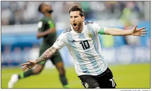 ?? AP/PETR DAVID JOSEK ?? Lionel Messi and Argentina will face France today in the first match of the World Cup’s knockout stage at Kazan, Russia.