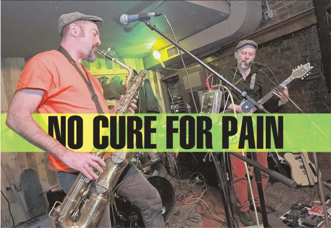  ??  ?? STILL POTENT: Vapors of Morphine, with Dana Colley on sax and Jeremy Lyons on guitar, will perform Thursday at the Lizard Lounge in Cambridge.