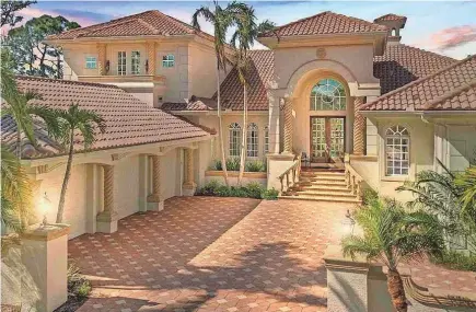 ?? PROVIDED ?? Former Boston Red Sox pitcher Derek Lowe’s Fort Myers house is on the market.