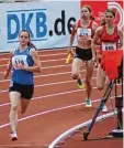  ?? Foto: Genck ?? Judith Genck bei der Schwedenst­affel an der Spitze des Feldes.