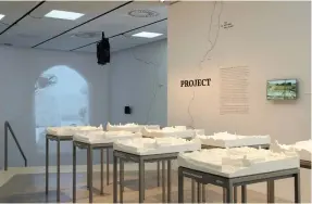 ?? (Claudio Franzini/Israeli Pavilion) ?? VARIOUS Western Wall plaza models (left) and the Holy Sepulchre model are featured at the Internatio­nal Architectu­re Exhibition in Venice, Italy.
