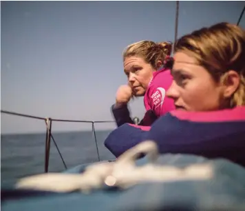  ?? PHOTO: CORINNA HALL O RAN/ TEAMS CA ?? After her experience with Team SCA in the Volvo Ocean Race, American Sally Barkow better understood the skill challenges facing female offshore sailors.