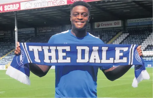  ??  ?? ●●Tyler Magloire has joined Dale on a season-long loan deal from Championsh­ip side Blackburn Rovers