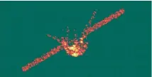  ??  ?? The shape of China’s falling space station Tiangong-1 can be seen in this radar image from the Fraunhofer Institute for High Frequency Physics and Radar Techniques near Bonn, Germany.